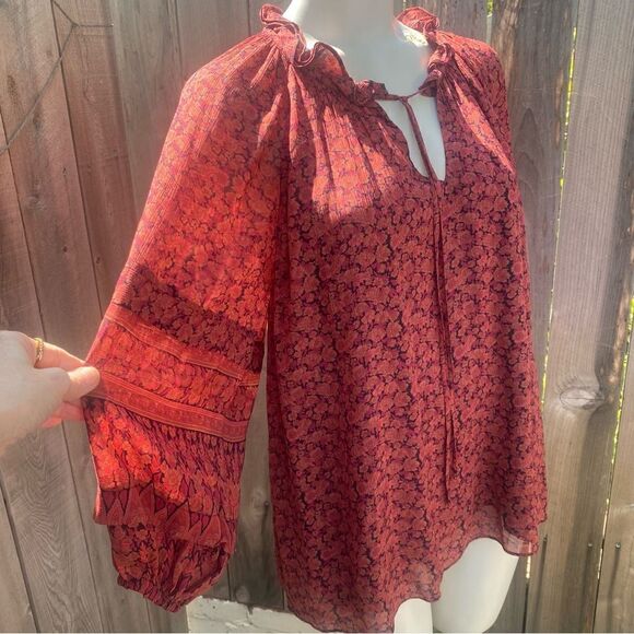 Kobi Halperin Mckenna Peasant Blouse size XL - Picture 8 of 11